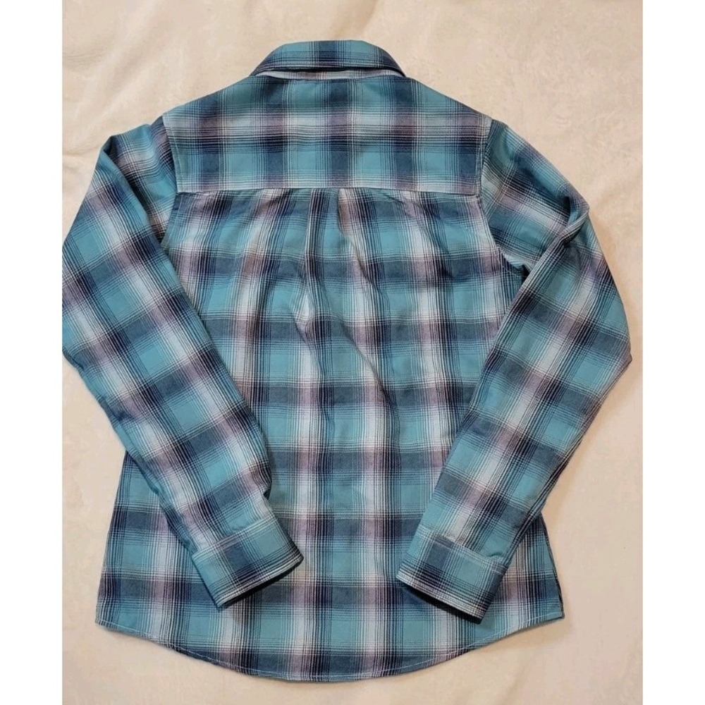 DIXXON FLANNEL COMPANY BLUE MARLIN WOMENS LONG SLEEVE PLAID BUTTONDOWN SZ SMALL - Picture 4 of 7